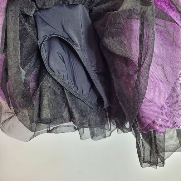 WEISSMAN purple sequin tutu one piece costume with‎ tie tap jazz IC 7/8 - Picture 5 of 11